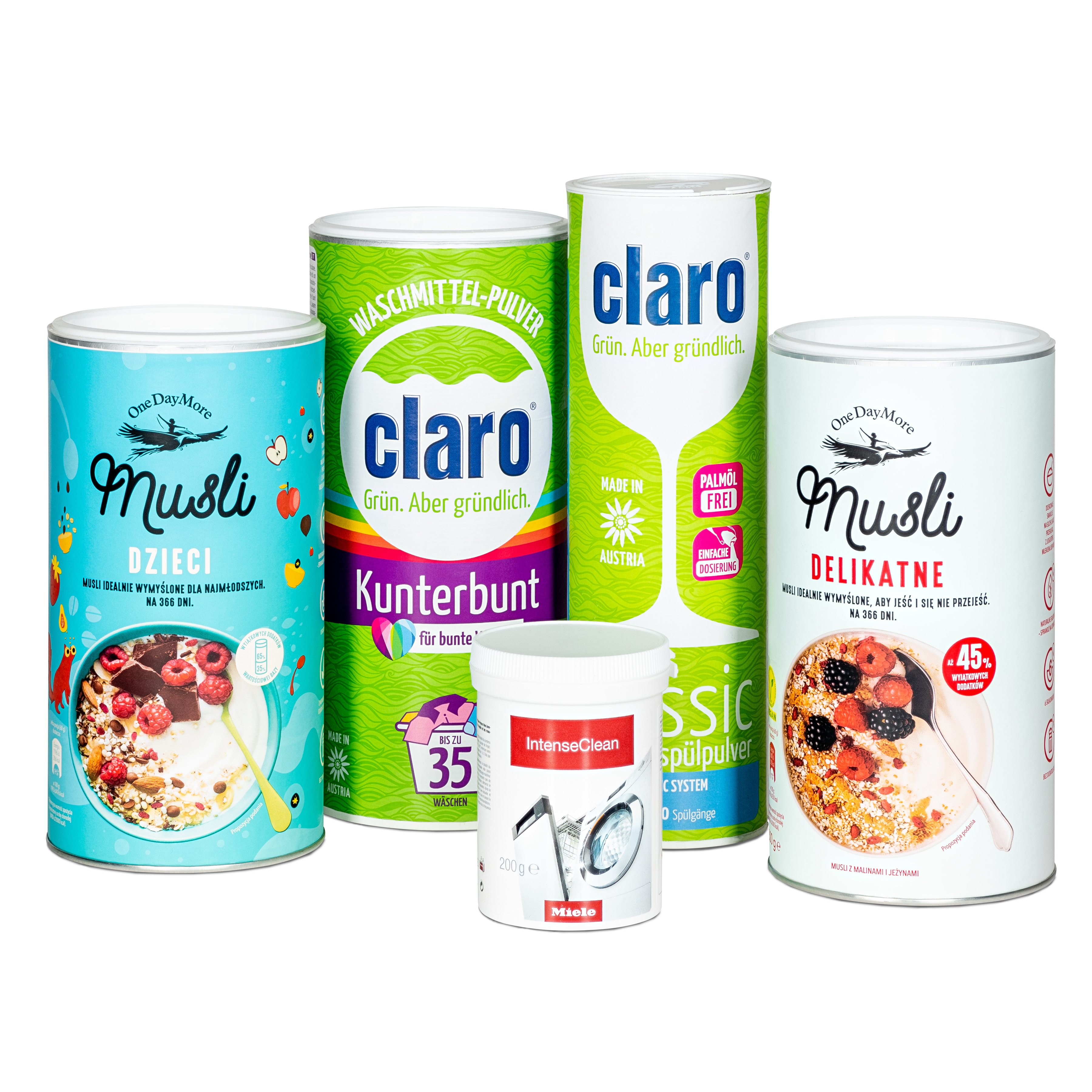 Tubes filled with eco cleaning powders