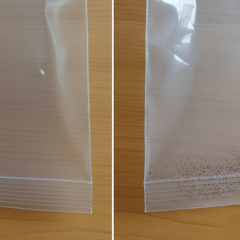 Prach ve sváru představuje velký problém. Porovnání čistého sváru a sváru s prachem