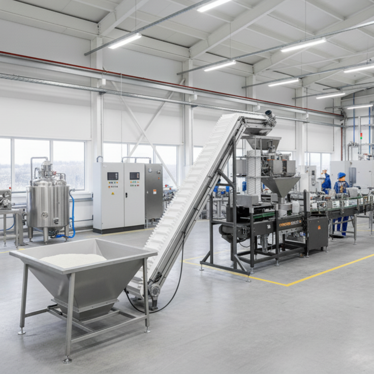 Plnící linka pro plnění kbelíků hnojivem LUNA-B Plnící linka LUNA-B